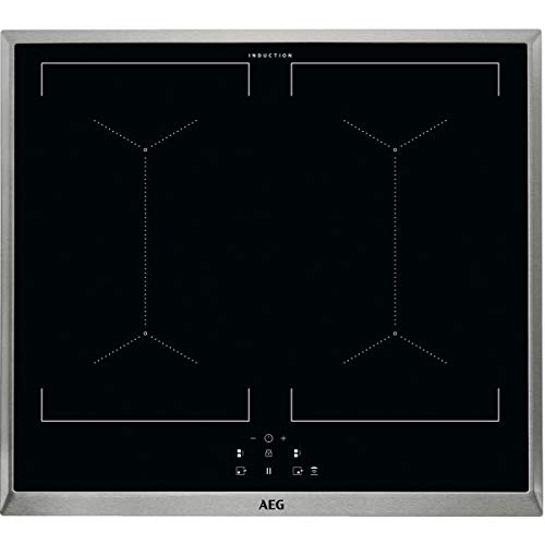 AEG IEE64050XB - Placa de cocina (inducción, 60 cm, marco de acero inoxidable, 4 zonas de cocción, función Bridge, función de potencia, seguro para niños)