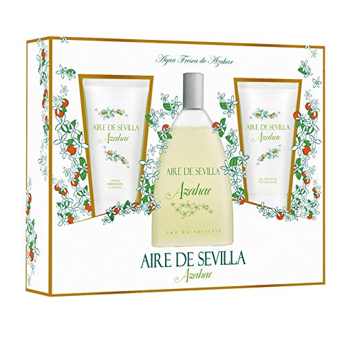 Aire de Sevilla Set de Belleza Edición Azahar - Crema Hidratante Corporal, Eau de Toilette, Gel Exfoliante