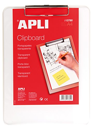 APLI 13780 - Clipboard plástico transparente A4