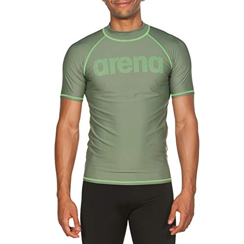 ARENA UV Man T-Shirt Camiseta De Manga Corta Hombre con Protección UV, Hombre, Army-Shiny Green, M