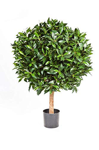 artplants.de Árbol de Laurel Artificial Tiberius, 3330 Hojas, Verde, 100cm - árbol Decorativo - Planta de imitación