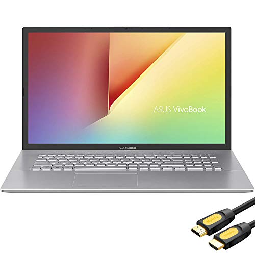 ASUS Vivobook 17 Thin and Light Laptop 17.3" FHD AMD Ryzen 3 3250U up to 3.50 GHz Radeon Vega 3 Graphics 8GB DDR4 RAM 512GB SSD Keypad USB-C HDMI Wi-Fi Mytrix HDMI Cable Win 10