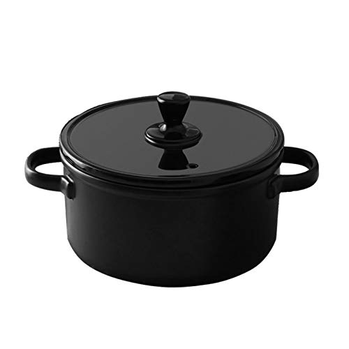 BAODI Casserole with Lid Casserole Plato Multifuncional Cerámica Show Sopa Pote para Calentadores de cerámica eléctrica Estufas de Gas Hornos Microondas (Size : 2.0L)