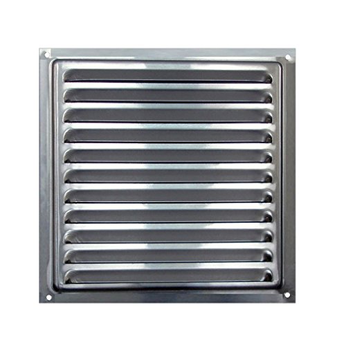 BarPan Ltd - Rejilla de Ventilación de aluminio anodizado con protector malla anti-insectos - 30 x 30 cm