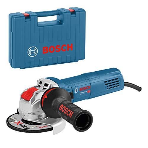 Bosch Professional GWX 9-115 S - Amoladora angular (900 W, 2800-11000 rpm, X-LOCK, Ø disco 115 mm, velocidad variable, en maletín)