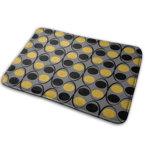 Caelpley Alfombra Antideslizante para Alfombra De Baño (15.7 X 23.437 Pulgadas) Alfombras Extra Suaves Y Absorbentes, Baño con Ducha, Dormitorio Y Alfombra De Cocina, Alien Martian Black Decor Soft