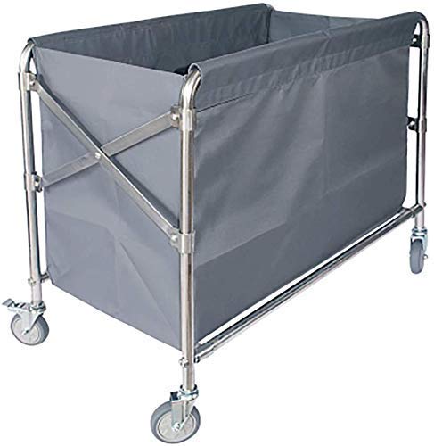 Carritos de compra Carrito de almacenamiento rastro multifunción Mano portátil, carretilla de carro de salón de lino plegable Coche con rueda universal, carro de almacenamiento móvil para hotel / lobb