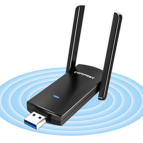 CawBing Receptor WiFi de 1200 Mbps para PC, Adaptador WiFi de Banda Dual 2,42 GHz / 5,8 GHz Tarjeta WiFi 802.11ac para portátiles de Escritorio de Windows 10-7 / XP / Vista / Mac OS 10.6-10.14