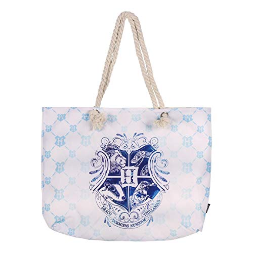 Cerdá, Bolso de playa de Harry Potter-100% Algodon Unisex niños, Azul, 52 cm