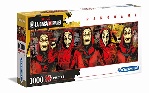 Clementoni- Puzzle 1000 Piezas Panorama La Casa de Papel (39545.3)