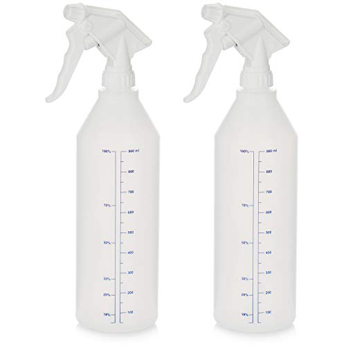 com-four® 2X Botella rociadora - rociador de Bomba Resistente a Productos químicos con Rosca 28/400 para Aceite Mineral, Aceite de calefacción, benzoilo, ácidos diluidos y álcalis