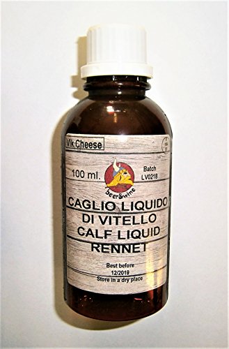 Cuajo Liquido 100ml - ANIMAL | Cuajo líquido natural | Rennet | Hacer queso | Queso curado