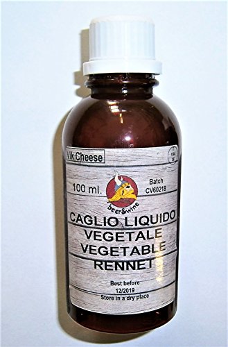 Cuajo Liquido 100ml - VEGETAL | Cuajo microbiano | Cuajo líquido natural | Rennet | Hacer queso | Queso curado