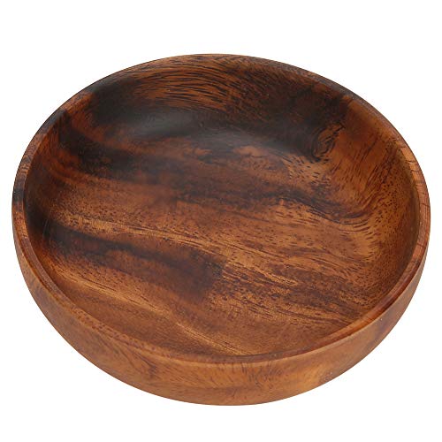 Cuenco de madera para aperitivos, plato de madera para aperitivos, cuenco de sopa para ensalada de frutas y alimentos para el hogar, cafetería(12 * 3.5cm)