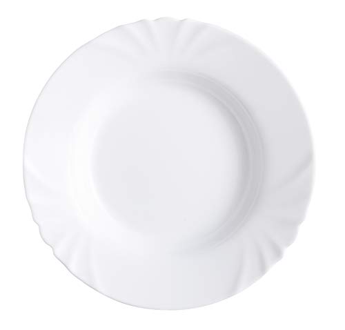 Dajar 00124 Plato Hondo Cadix Luminarc, Vidrio, Blanco, 23, 8 x 10 cm