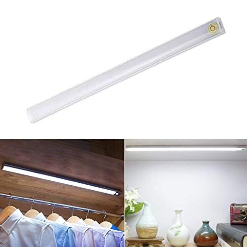 Debajo del gabinete Barra de luces LED Diseño táctil Tubo de luz LED 30CM Regulador de iluminación USB Powered Ward Strip Lámpara de iluminación blanca fresca para closet Armario Cabine Kitchent