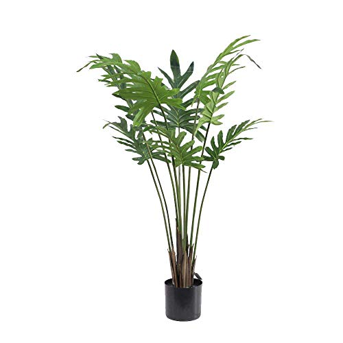 Decoración del jardín del hogar, árbol de Taro de Palmera Tropical Artificial, Planta Verde Falsa de 120 cm con 9 Hojas para decoración Interior y Exterior