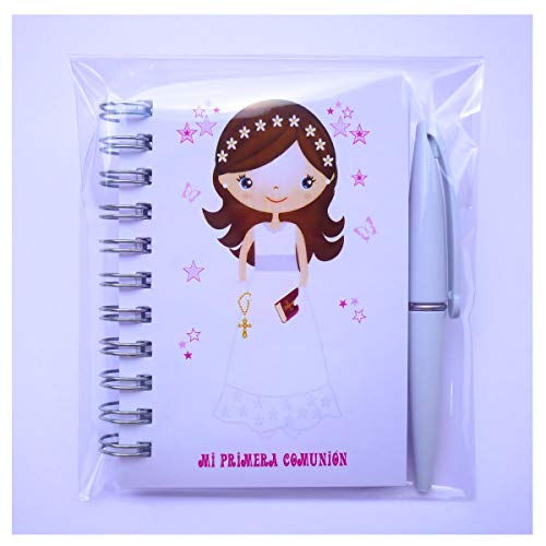 Detalles y Regalos de Comunión Para Invitados Originales - Libretas Niña con mini bolígrafo para Comuniones - Elegantes y Divertidas- ¡Sus Amiguitos Alucinarán! (30 unidades)