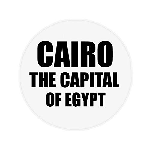 DIYthinker El Cairo La Capital de Egipto Antideslizante Piso Estera del Animal doméstico Ronda Baño Sala Cocina Puerta 60 / 50Cm Regalo 60X60Cm