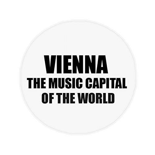 DIYthinker Viena Capital de la música Mundial contra el Piso resbaladizo Estera del Animal doméstico Ronda Baño Sala Cocina Puerta 60 / 50Cm Regalo 50X50Cm