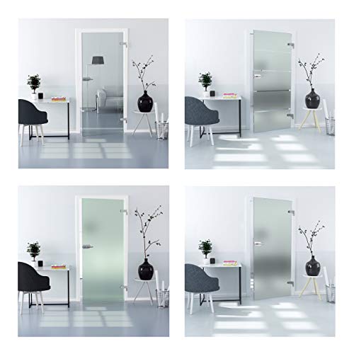 DURADOOR® Puerta corredera de cristal templado satinado 2050 mm x