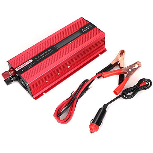 EBTOOLS 6000W Car Power Inverter, Universal Solar Power DC 12V a AC 220V Inverter USB Carga LCD Indicación