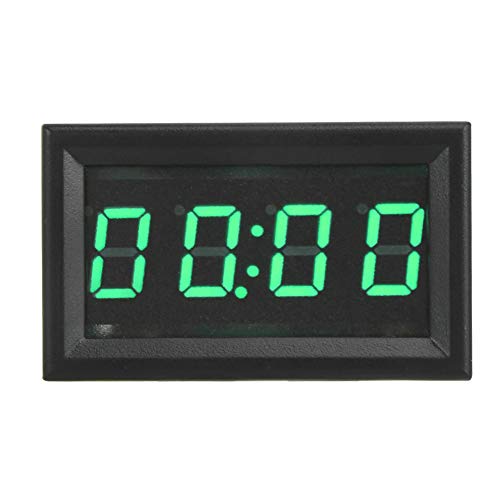 EBTOOLS Reloj digital para coche, 4.5-30V multifuncional LED electrónico digital luminoso reloj para coche reloj accesorio decoración para barcos camión(VERDE)