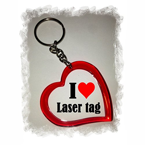 EXCLUSIVO: Llavero del corazón "I Love Laser tag" , una gran idea para un regalo para su pareja, familiares y muchos más! - socios remolques, encantos encantos mochila, bolso, encantos del amor, te, amigos, amantes del amor, accesorio, Amo, Made in German