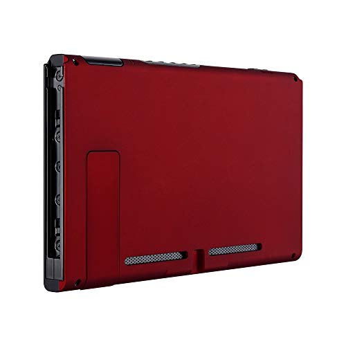 eXtremeRate Carcasa para Nintendo Switch,Funda trasera de la consola de NS Shell de bricolaje Cubierta de reemplazo con un soporte para Nintendo Switch(Rojo esmerilado)No incluye la Carcasa de Joy-Con