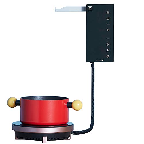 Fabita Ordine – Placa de cocción eléctrica de inducción Ordina en vitrocerámica, cocina eléctrica un fuego, portátil, color negro