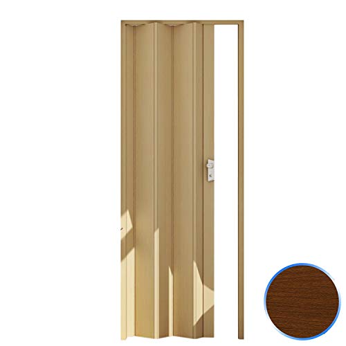 Forte Puerta Plegable de Interior de PVC Madera Oscura 83x214 cm Mod.Maya