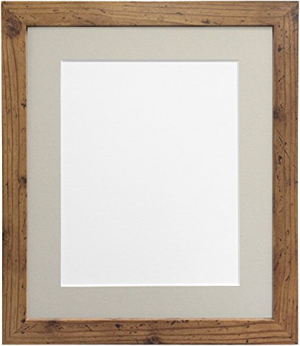 FRAMES BY POST Marco de Fotos, 25 mm de Grosor, H7, Color Blanco, Madera, Rustic Oak, 30 x 20 Inch Image Size A2