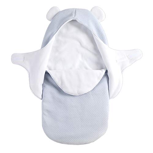 FREEDL Saco De Dormir para Bebe Invierno con Capucha Manta De Recién Nacido, Anti-Patada Saco De Dormir in Niñez Temprana, Conjuntos De Manta Temperatura Ajustable Regalo para 0 a 18 Meses 75cm