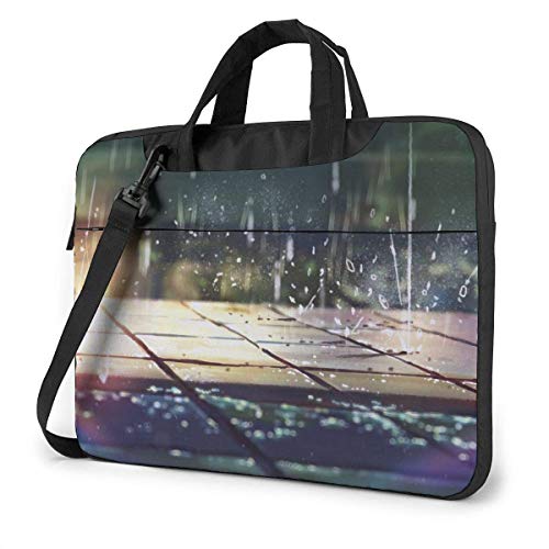 Funda para computadora portátil Funda para computadora Funda de Manga Gota de Lluvia en el Piso Maletín de Hombro Impermeable