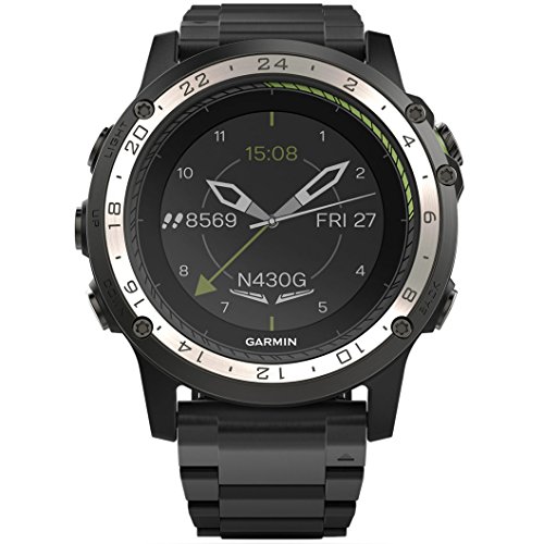 Garmin D2 Charlie - Reloj digital con bisel y correa de titanio, negro