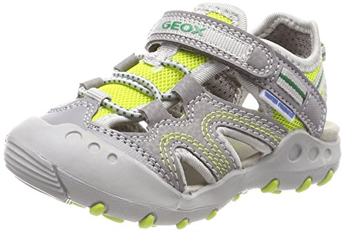 Geox JR Sandal Kyle A, Sandalias Punta Cerrada Niños, Gris (Grey/Lime), 35 EU