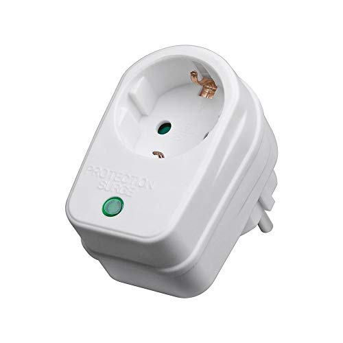 Goobay 3500W Surge Protector Interruptor de protección de red y sobretensión, Color Blanco