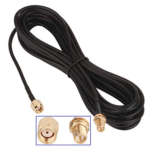 GTIWUNG Cable de Extensión de Antena SMA, 10m SMA Macho a SMA Hembra Cable Coaxial, Cable Alargador de Antena, WiFi FPV Cable de Antena de RP-SMA, Negro