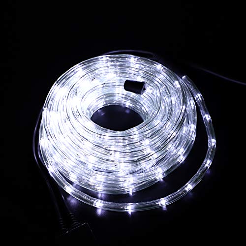 guoYL26sx Luces de Cuerda Blanco, 8 Modos, Alimentado por Enchufe, Impermeable al Aire Libre Luces para Jard¨ªn, ¨¢rbol de Navidad