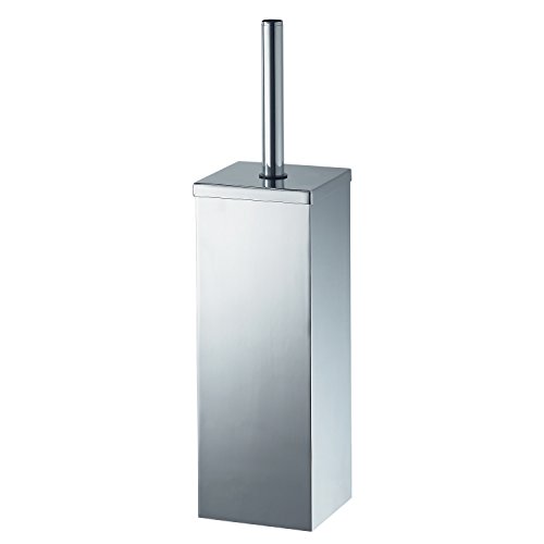 Haceka Mezzo Chrome Escobillero W.C. + Soporte para Colgar, Metal, Gris, 9.2x10.8x37.3 cm