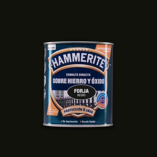 Hammerite Esmalte directo sobre hierro y óxido Forja Negro 750 ml