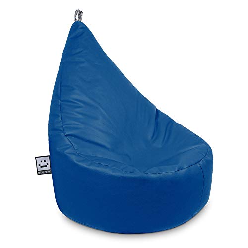 HAPPERS Puff Butaca Polipiel Indoor Azul XL