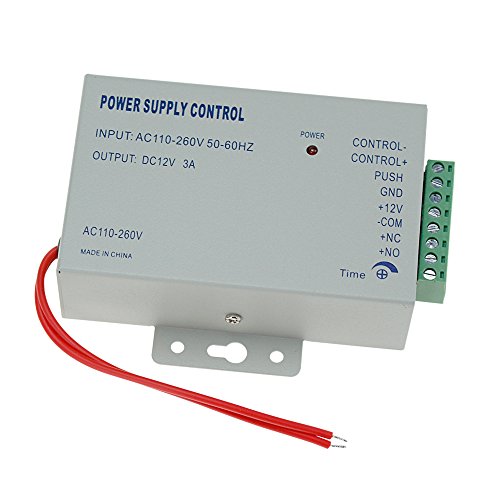 HFeng 110-240VAC a 12VDC 3A Control de Acceso Control de Fuente de Alimentación Interruptor del Controlador de Acceso de Puertas/Sistema de Intercomunicador de Vídeo Voltaje Mundial K80