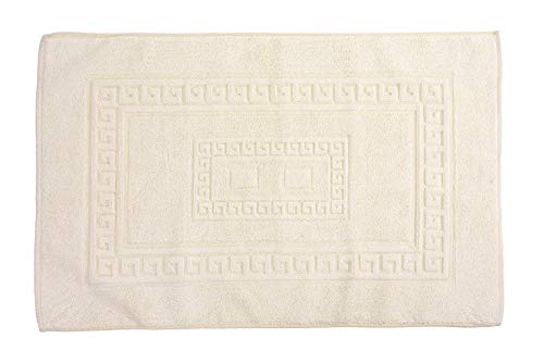 HomeLife – Alfombra de baño Rectangular de algodón – Alfombrilla para Ducha de Calidad Fabricada en Italia y Lavable en Lavadora – Estilo clásico y Elegante, Crema, 45x60