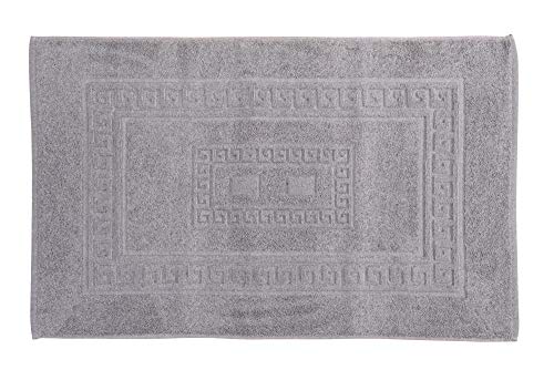 HomeLife – Alfombra de baño Rectangular de algodón – Alfombrilla para Ducha de Calidad Fabricada en Italia y Lavable en Lavadora – Estilo clásico y Elegante, Gris, 45x60