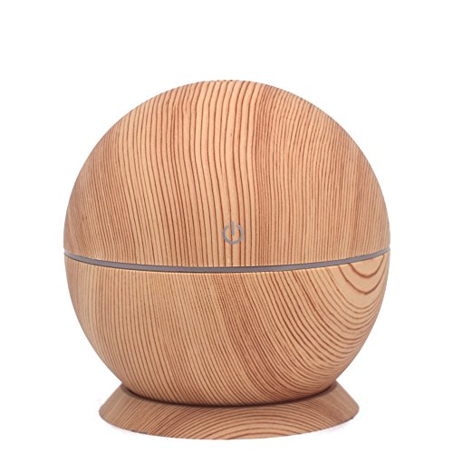 Humidificador Aromaterapia Difusor de Aceites Esenciales Difusores de Aroma Purificador de Aire Ultrasónico con Luz de Noche de 7 Colores para Yoga SPA Hogar Oficina Habitación Dormitorio y Baño