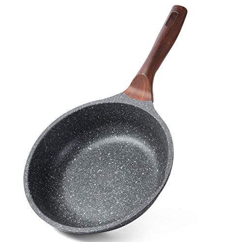 ilimiti 28CM Sartén de Piedra 28cm, 28cm sartenes antiadherentes 11INCH, Mango ergonómico, sarten de Piedra Antiadherente Apta para Todo Tipo de Cocina, Apto para Inducción y Lavavajillas