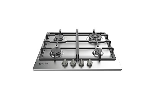 Indesit THP 641 W/IX/I hobs Acero inoxidable Integrado Encimera de gas - Placa (Acero inoxidable, Integrado, Encimera de gas, 1000 W, Alrededor, 4,5 cm)