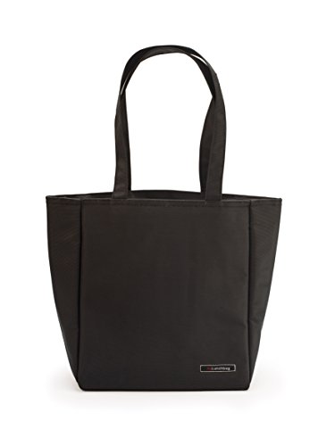 IRIS Shopper Bolsa Porta Alimentos, Tela, Negro, 26x15x30 cm