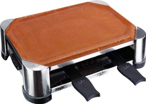 Jata GT202 Plancha de Asar de Terracota Superficie 28 x 18 cm que No se Raya Incluye 2 Raclettes Desmontable Fabricada Artesanalmente en España